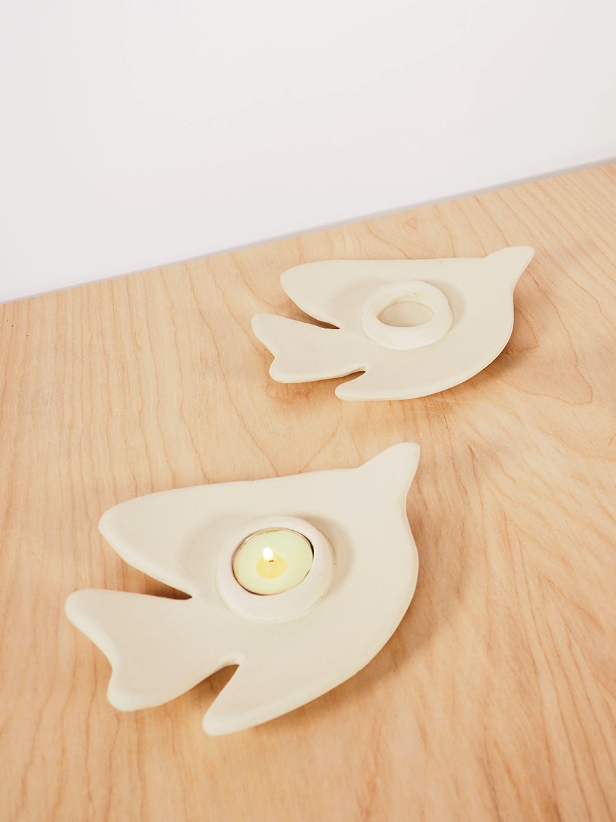 Paloma Tealight Holder (Ivory)