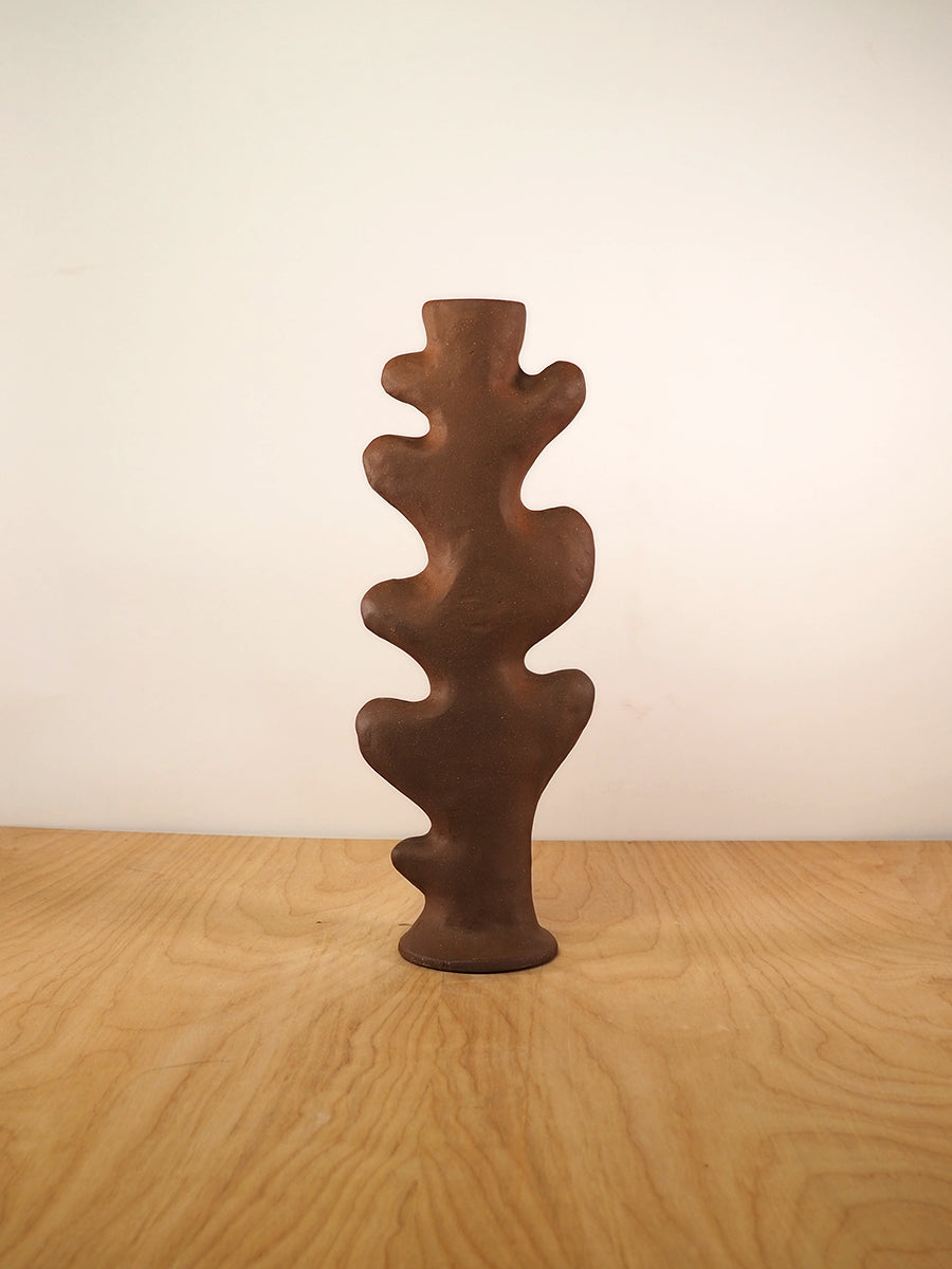Ric Rac Vase, Large (dark brown)