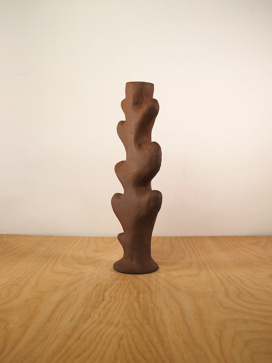 Ric Rac Vase, Large (dark brown)