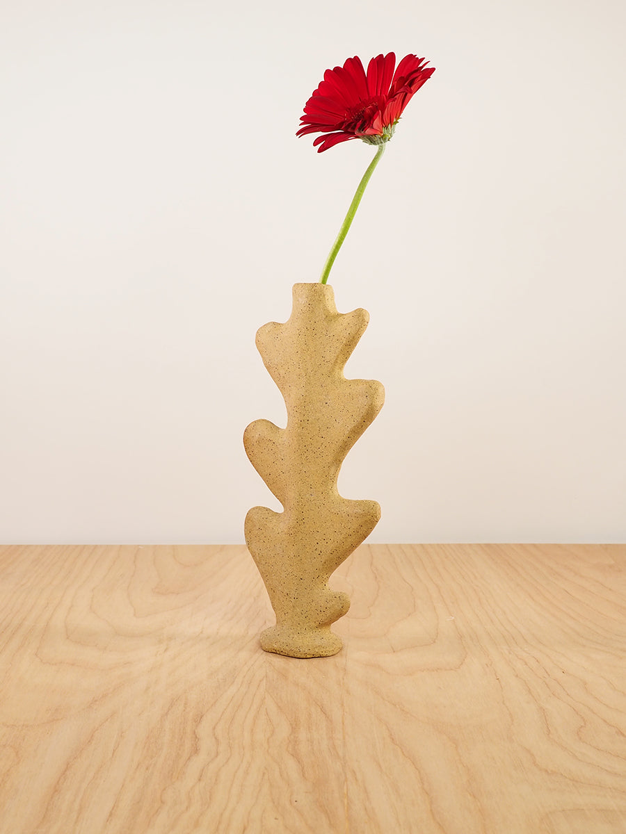Ric Rac Bud Vase, Tall (tan)