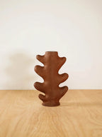 Ric Rac Vase, medium (dark brown)