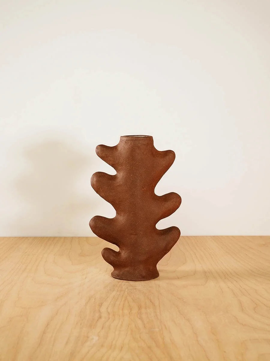 Ric Rac Vase, medium (dark brown)