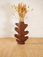 Ric Rac Vase, medium (dark brown)