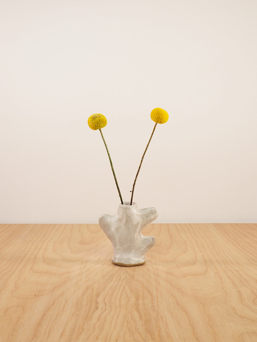 Ric Rac Bud Vase (white)