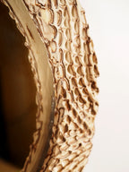 Carved Mirror Frame, Sepia Ripple