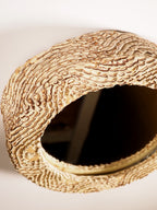 Carved Mirror Frame, Sepia Ripple