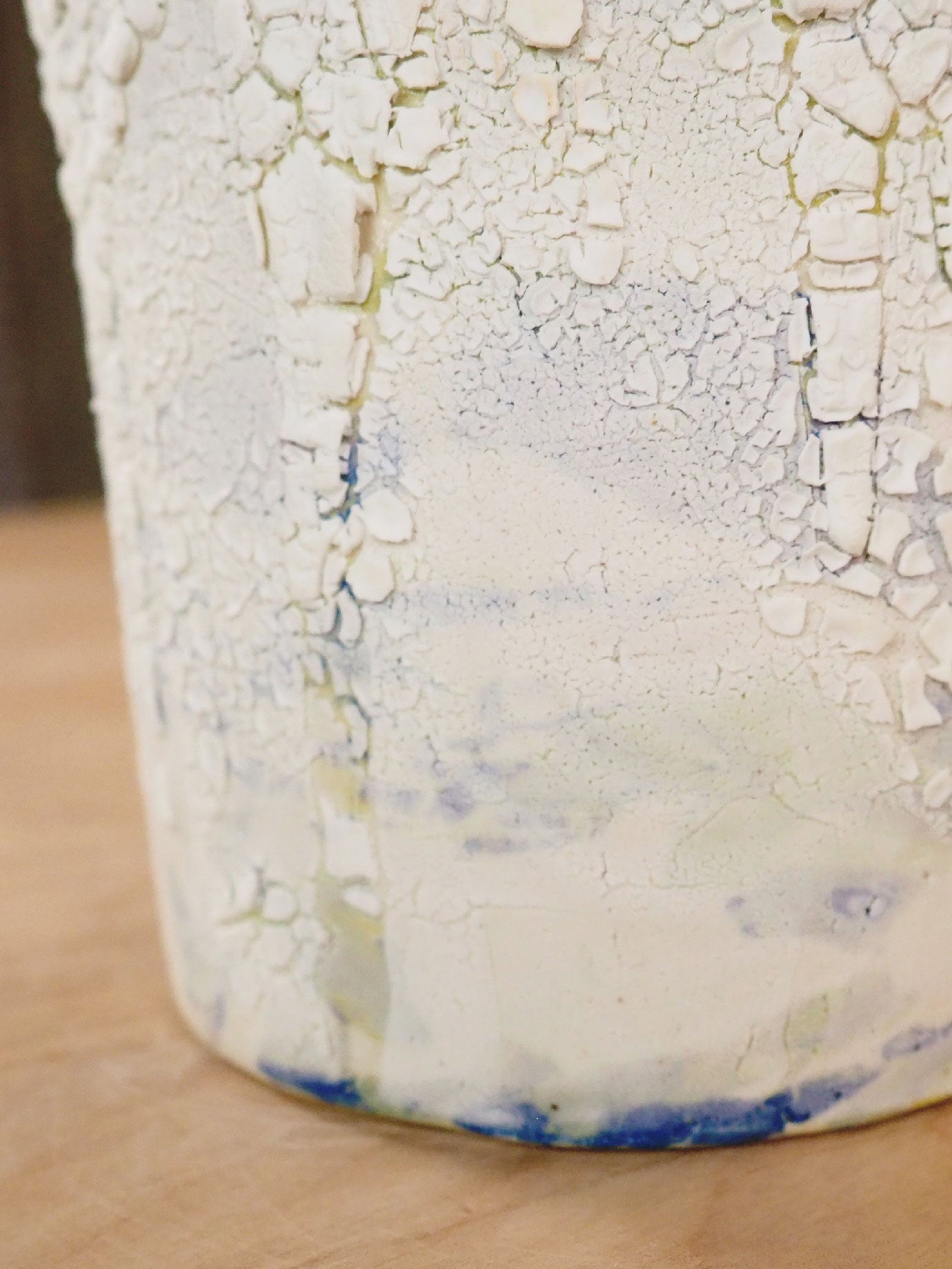 Petite Blue Crackle Lamp