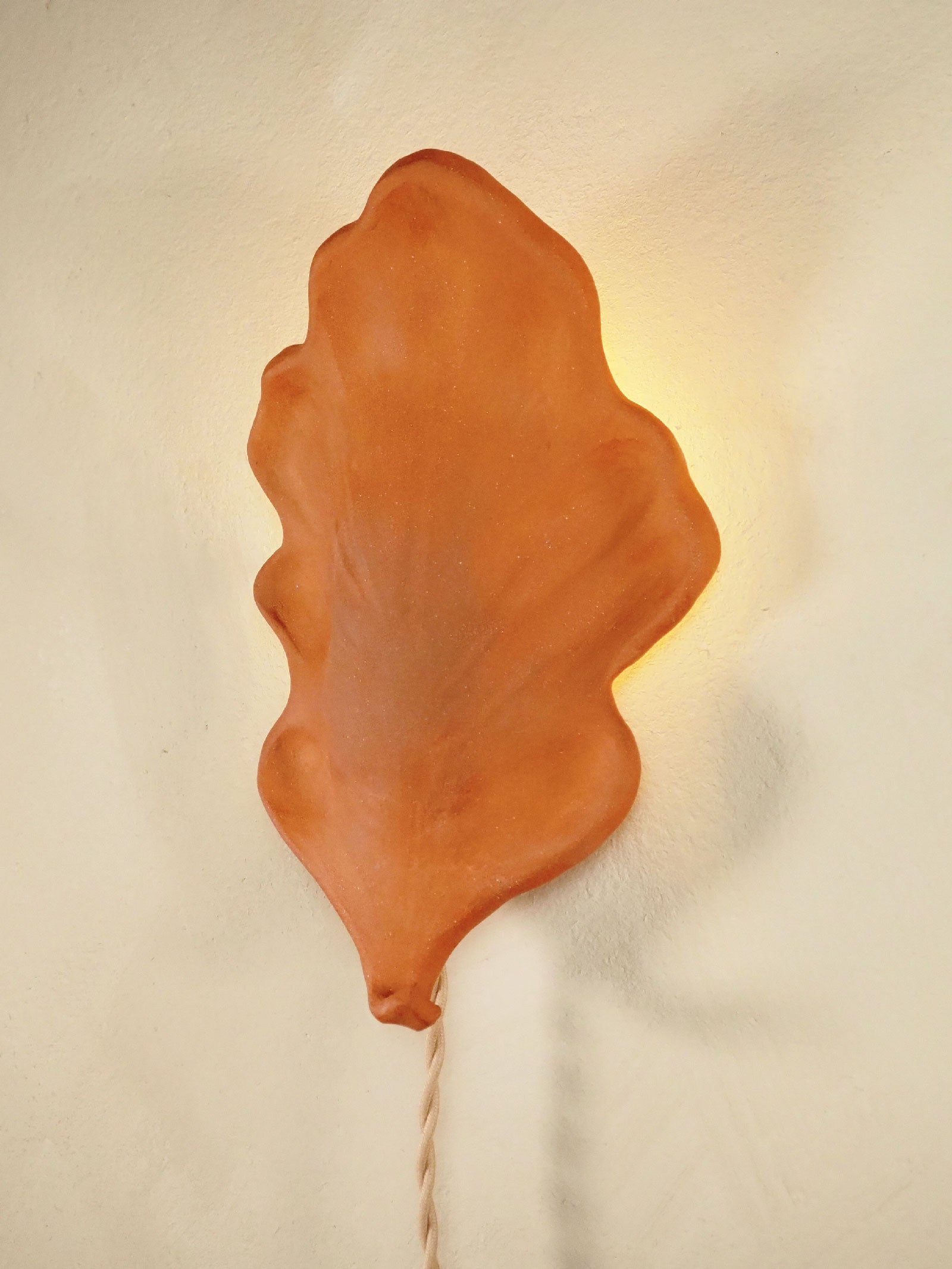 Oak Leaf Wall Sconce – Red Clay