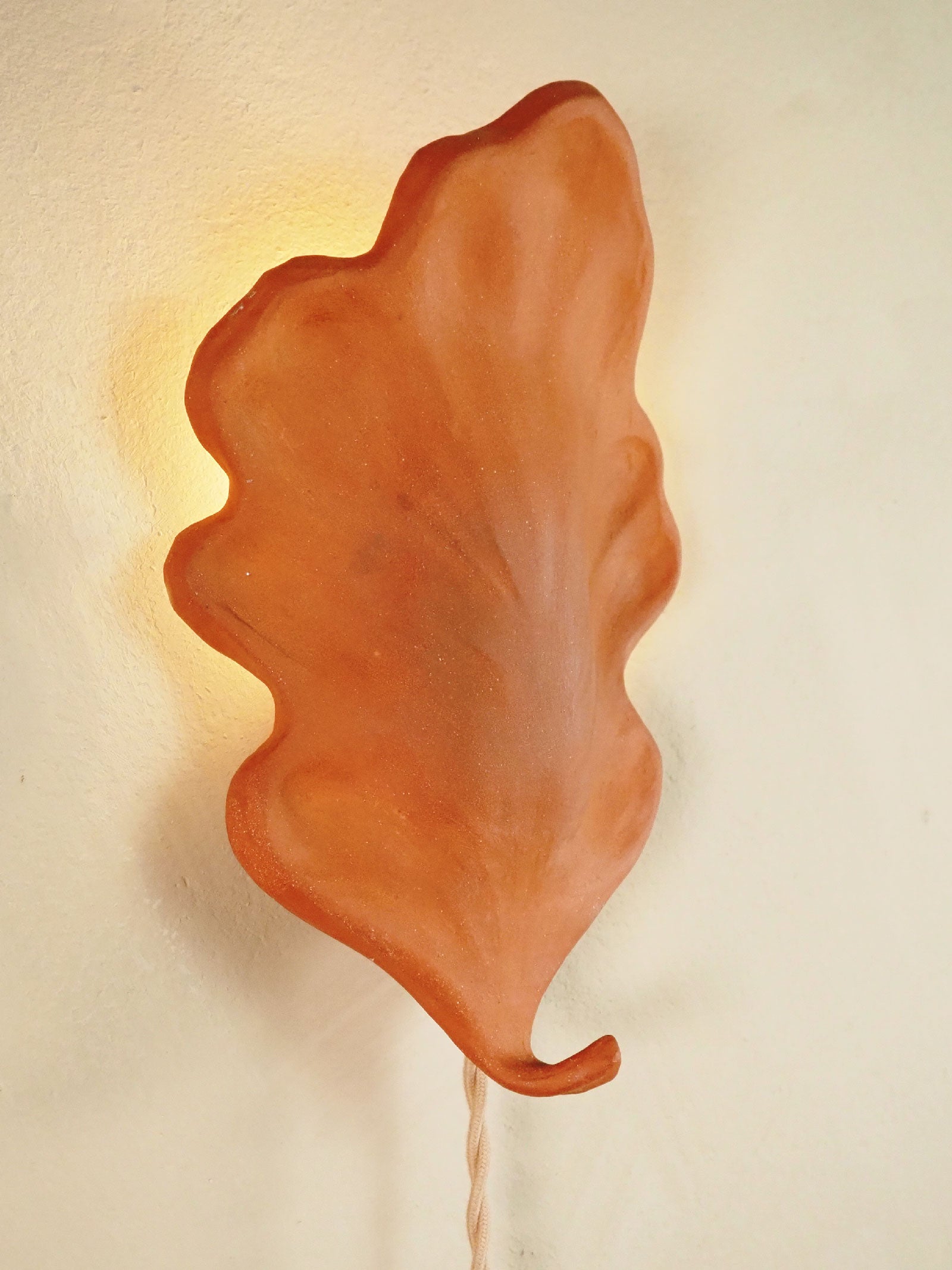 Oak Leaf Wall Sconce – Red Clay