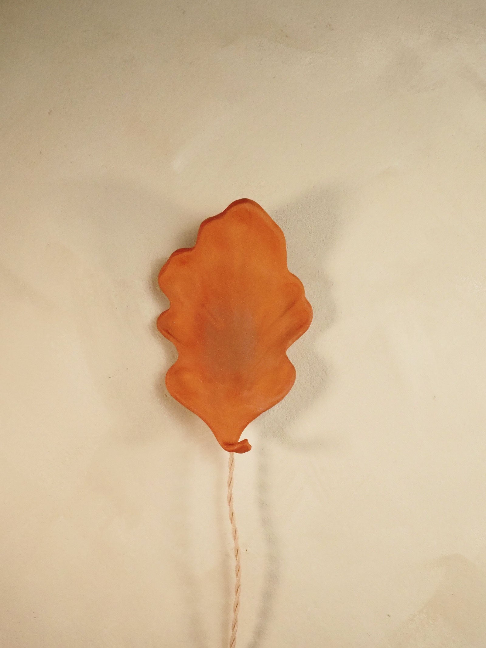 Oak Leaf Wall Sconce – Red Clay