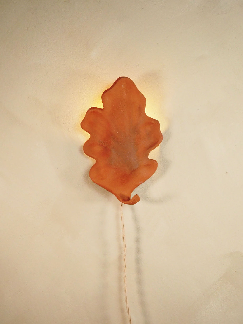 Oak Leaf Wall Sconce – Red Clay