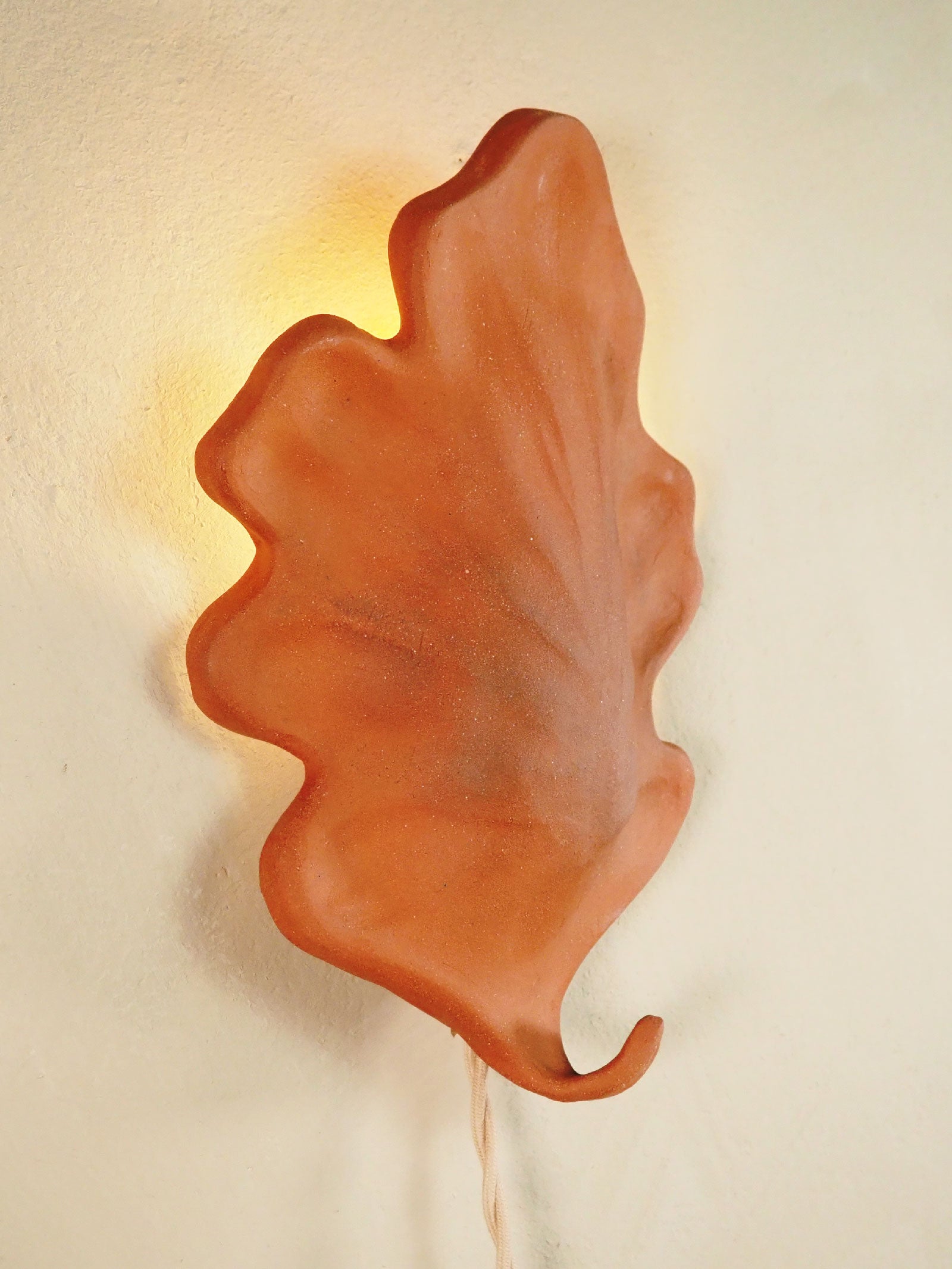 Oak Leaf Wall Sconce – Red Clay
