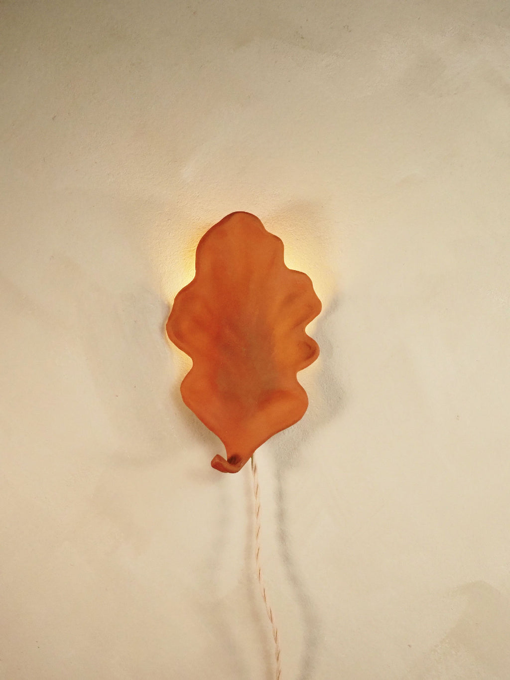 Oak Leaf Wall Sconce – Red Clay