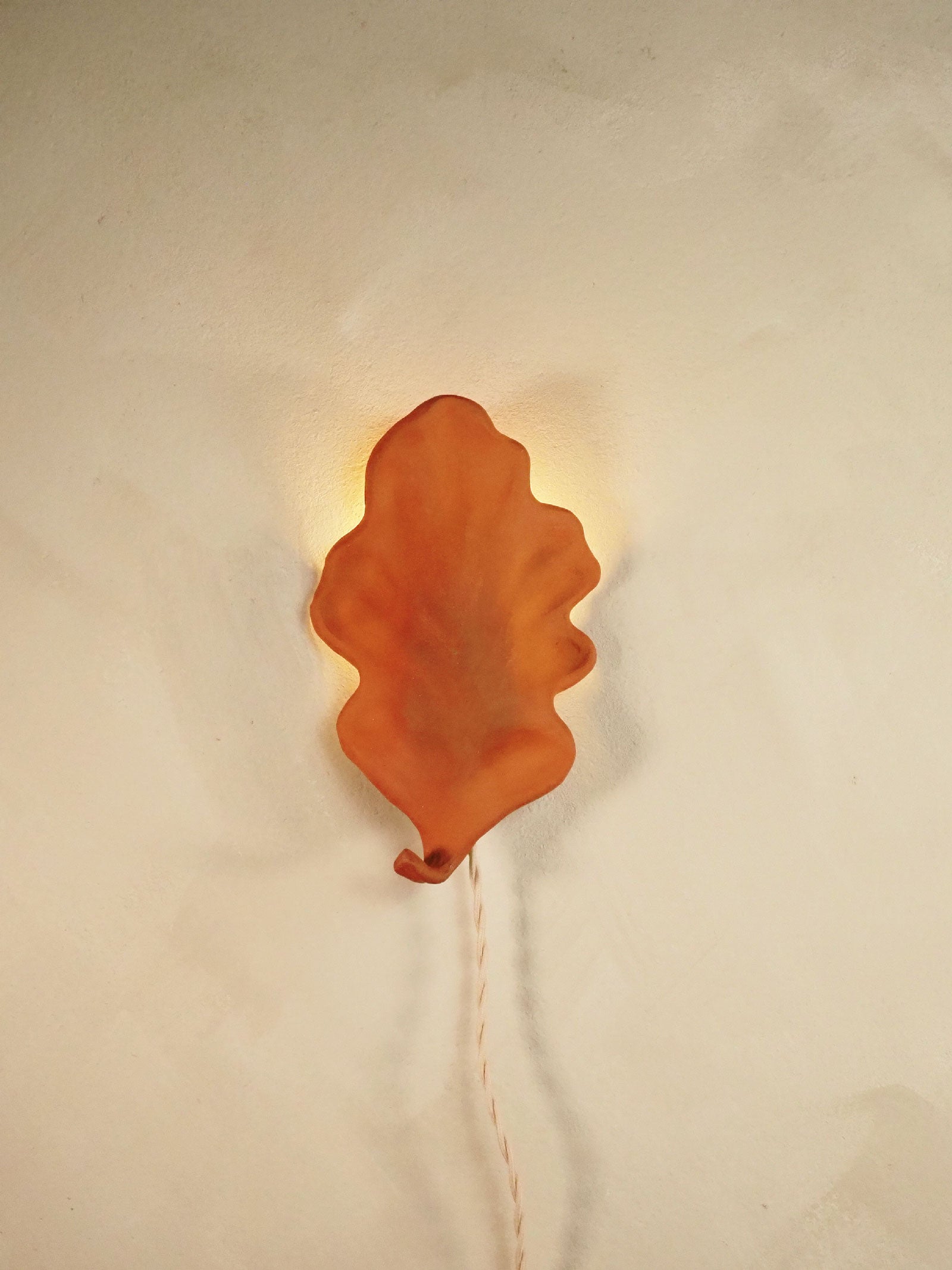 Oak Leaf Wall Sconce – Red Clay