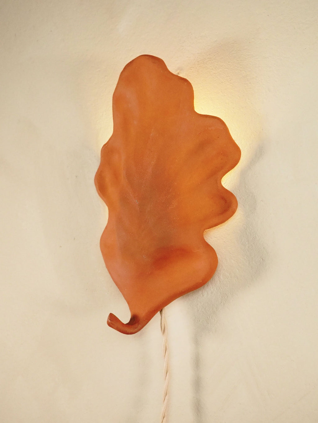 Oak Leaf Wall Sconce – Red Clay