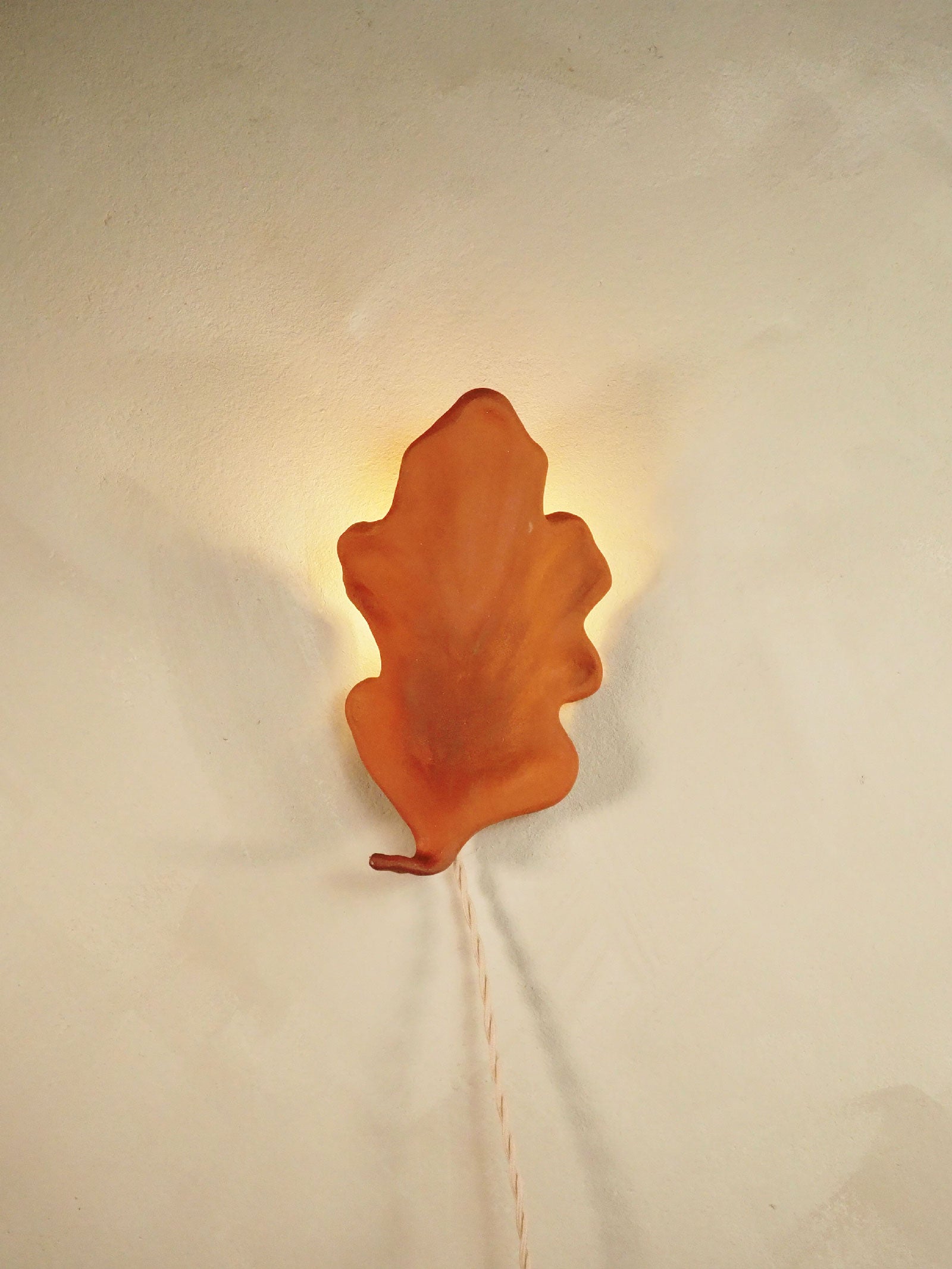Oak Leaf Wall Sconce – Red Clay