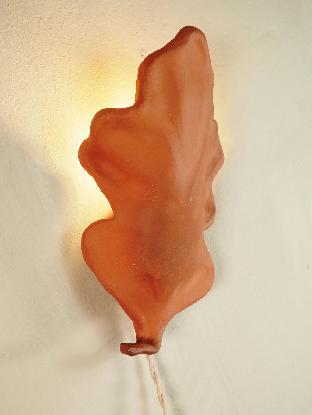 Oak Leaf Wall Sconce – Red Clay