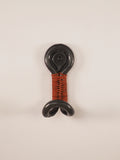 Wallhook with leather cording (Charcoal)