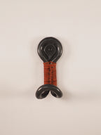 Wallhook with leather cording (Charcoal)
